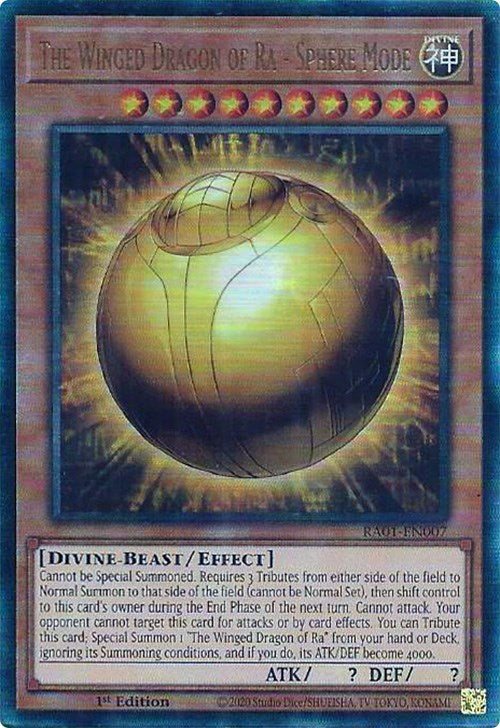 The Winged Dragon of Ra - Sphere Mode [RA01-EN007] Prismatic Ultimate Rare | The Gaming-Verse