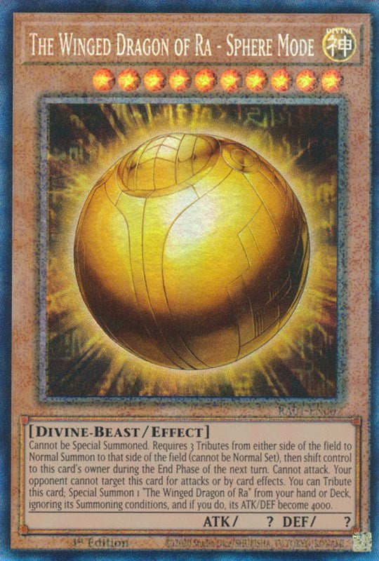 The Winged Dragon of Ra - Sphere Mode [RA01-EN007] Prismatic Collector's Rare | The Gaming-Verse