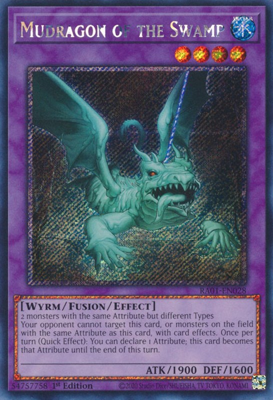 Mudragon of the Swamp [RA01-EN028] Platinum Secret Rare | The Gaming-Verse