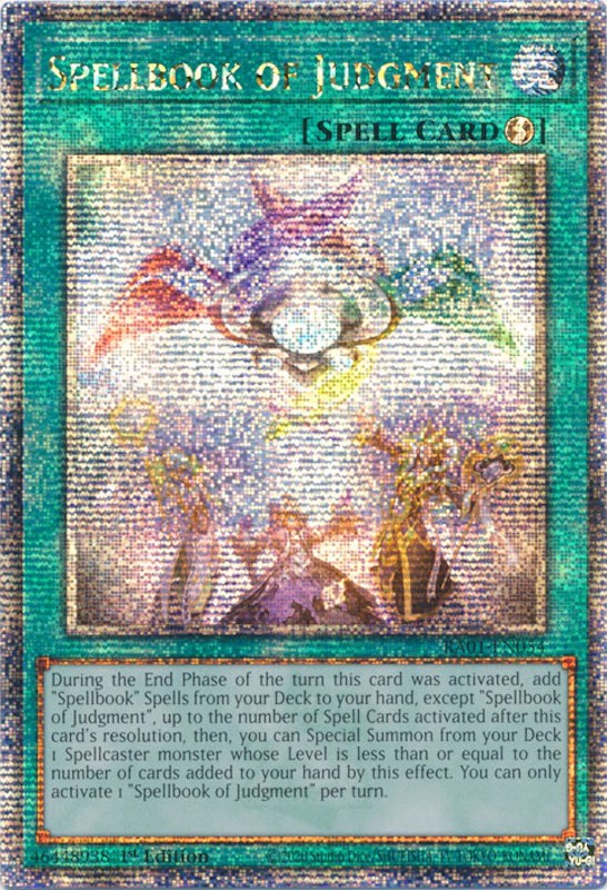 Spellbook of Judgment [RA01-EN054] Quarter Century Secret Rare | The Gaming-Verse