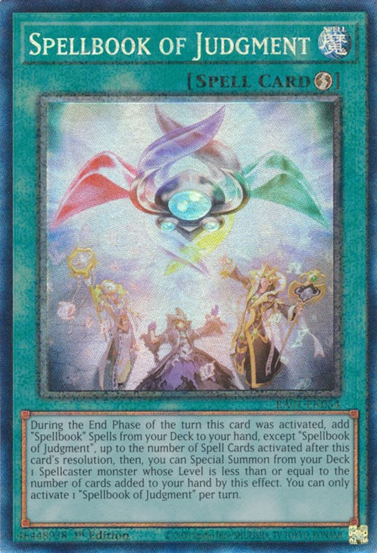 Spellbook of Judgment [RA01-EN054] Prismatic Collector's Rare | The Gaming-Verse