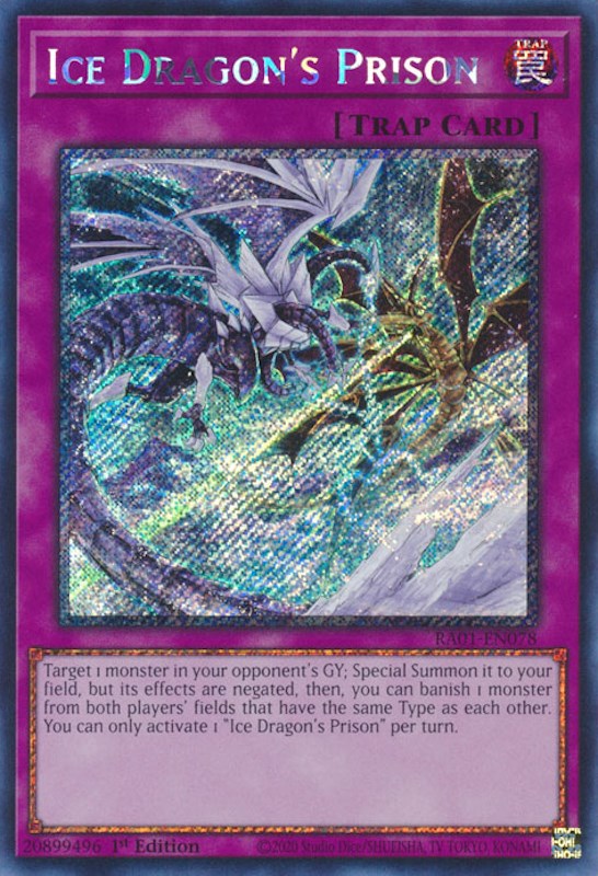 Ice Dragon's Prison [RA01-EN078] Platinum Secret Rare | The Gaming-Verse