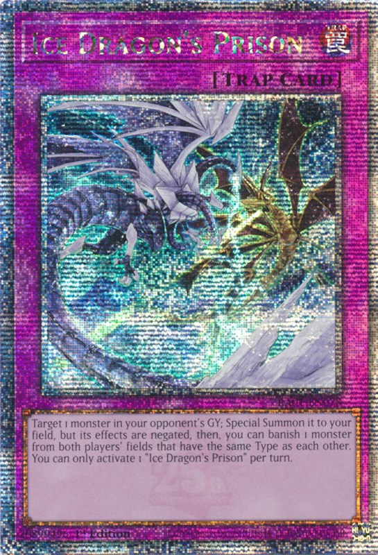 Ice Dragon's Prison [RA01-EN078] Quarter Century Secret Rare | The Gaming-Verse