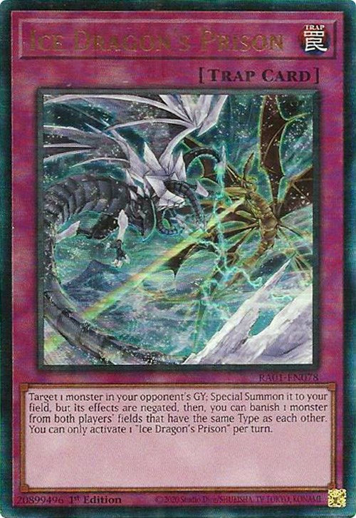 Ice Dragon's Prison [RA01-EN078] Prismatic Ultimate Rare | The Gaming-Verse