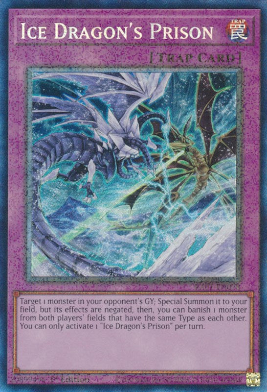 Ice Dragon's Prison [RA01-EN078] Prismatic Collector's Rare | The Gaming-Verse