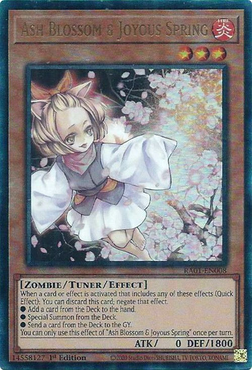 Ash Blossom & Joyous Spring [RA01-EN008] Prismatic Ultimate Rare | The Gaming-Verse