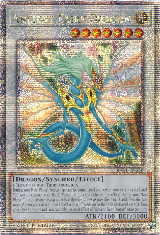 Ancient Fairy Dragon [RA01-EN030] Quarter Century Secret Rare | The Gaming-Verse