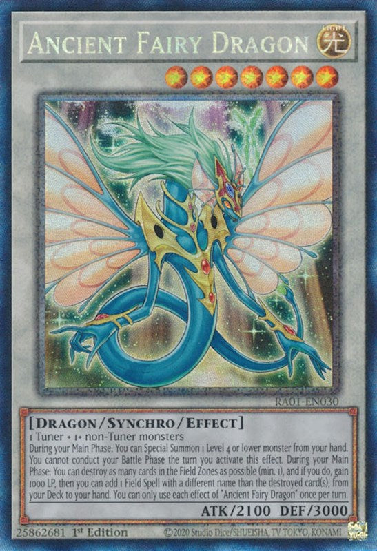 Ancient Fairy Dragon [RA01-EN030] Prismatic Collector's Rare | The Gaming-Verse