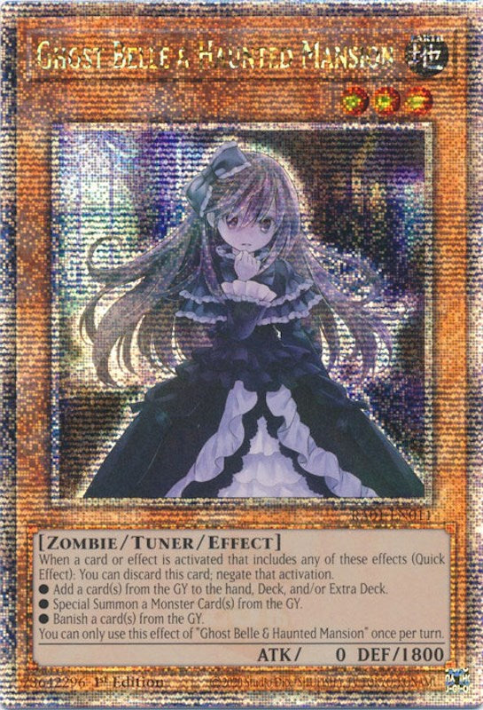 Ghost Belle & Haunted Mansion [RA01-EN011] Quarter Century Secret Rare | The Gaming-Verse