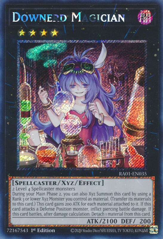 Downerd Magician [RA01-EN035] Platinum Secret Rare | The Gaming-Verse