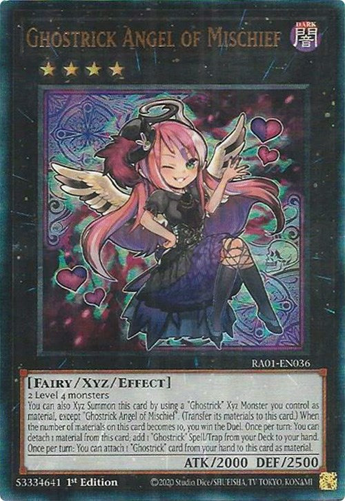 Ghostrick Angel of Mischief [RA01-EN036] Prismatic Ultimate Rare | The Gaming-Verse