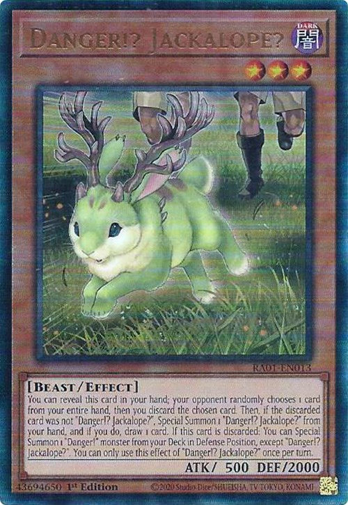 Danger!? Jackalope? [RA01-EN013] Prismatic Ultimate Rare | The Gaming-Verse