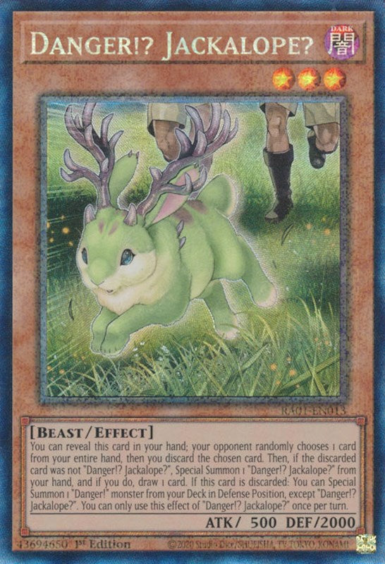 Danger!? Jackalope? [RA01-EN013] Prismatic Collector's Rare | The Gaming-Verse