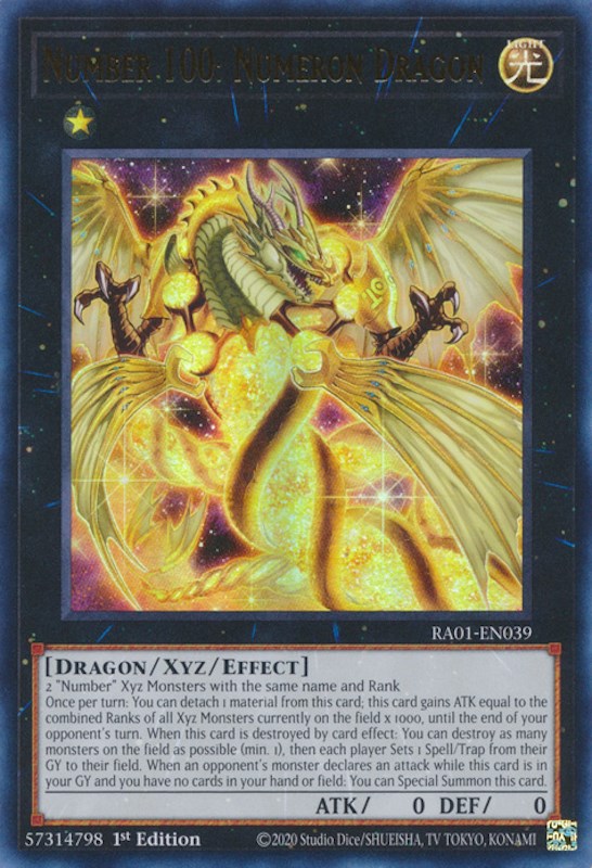 Number 100: Numeron Dragon [RA01-EN039] Ultra Rare | The Gaming-Verse