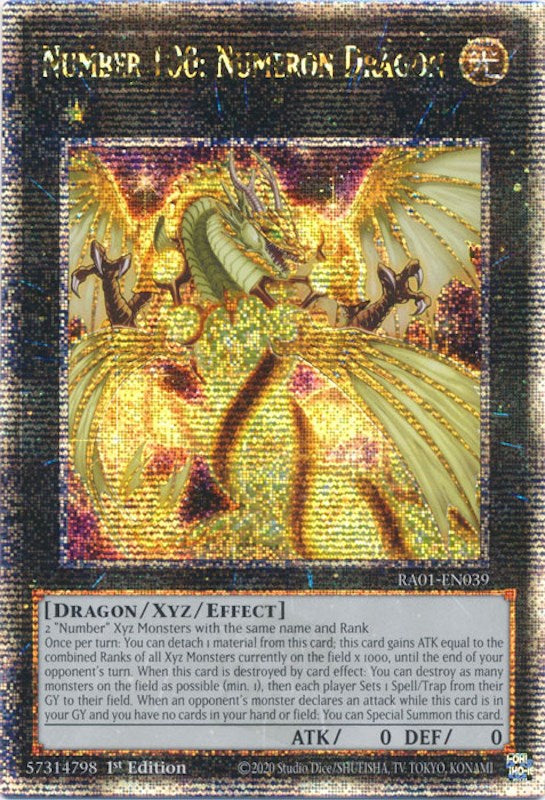 Number 100: Numeron Dragon [RA01-EN039] Quarter Century Secret Rare | The Gaming-Verse