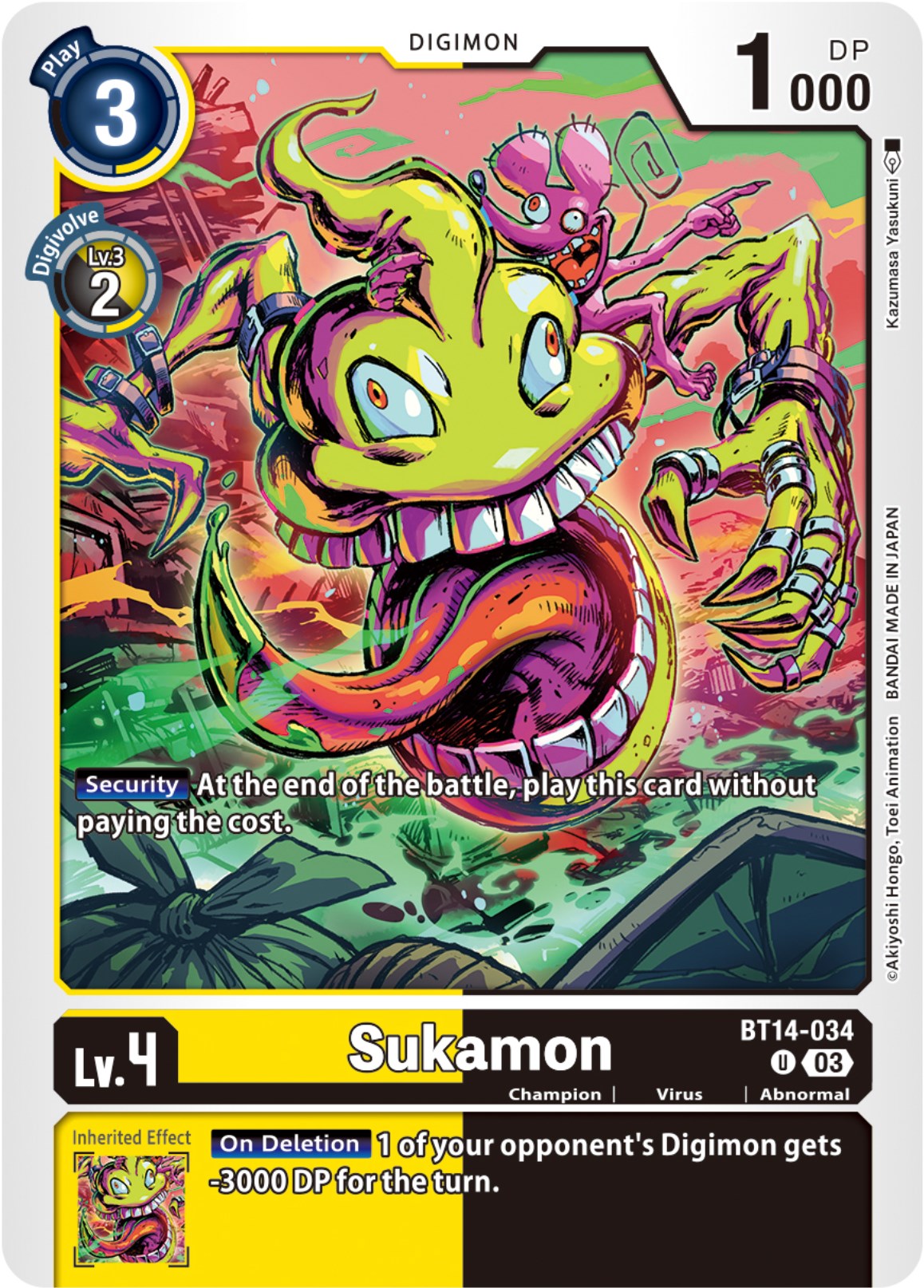 Sukamon [BT14-034] [Blast Ace] | The Gaming-Verse