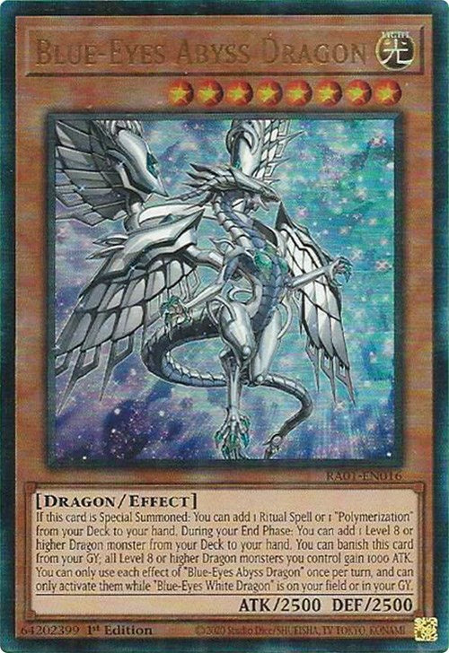 Blue-Eyes Abyss Dragon [RA01-EN016] Prismatic Ultimate Rare | The Gaming-Verse