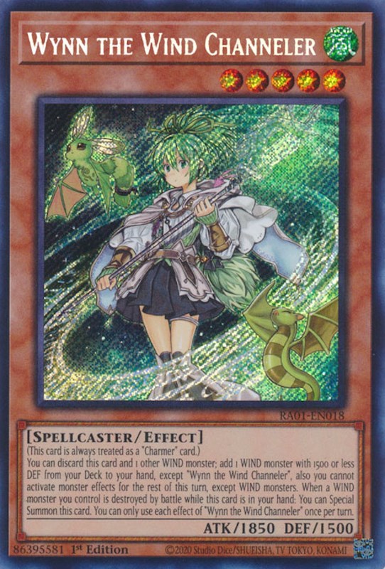 Wynn the Wind Channeler [RA01-EN018] Secret Rare | The Gaming-Verse