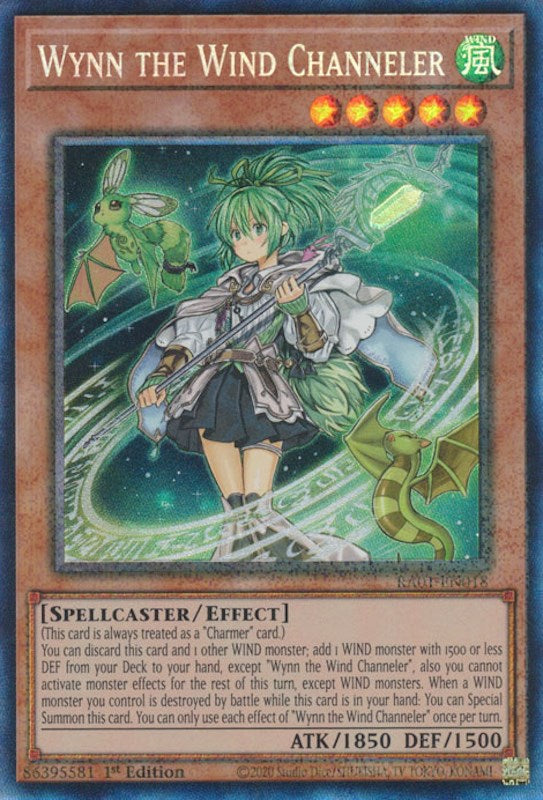 Wynn the Wind Channeler [RA01-EN018] Prismatic Collector's Rare | The Gaming-Verse