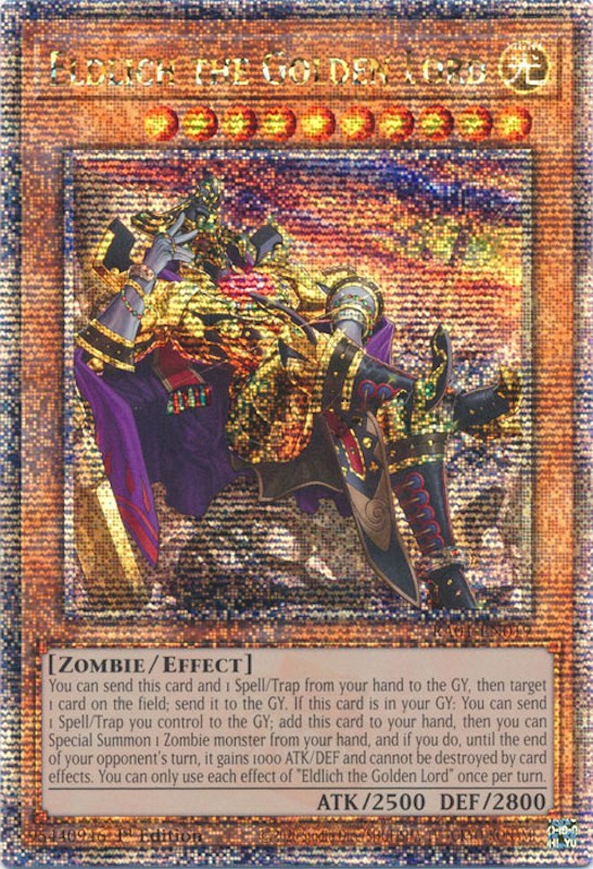 Eldlich the Golden Lord (Alternate Art) [RA01-EN019] Quarter Century Secret Rare | The Gaming-Verse