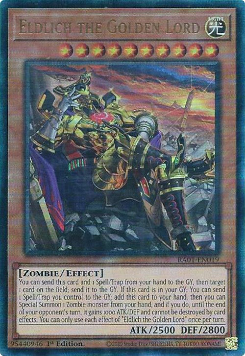 Eldlich the Golden Lord (Alternate Art) [RA01-EN019] Prismatic Ultimate Rare | The Gaming-Verse