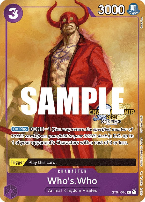 Who's.Who (CS 2023 Celebration Pack) [One Piece Promotion Cards] | The Gaming-Verse