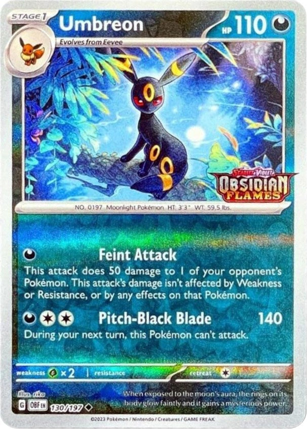 Umbreon (130/197) (Obsidian Flames Stamped) [Scarlet & Violet: Obsidian Flames] | The Gaming-Verse