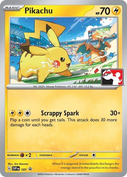 Pikachu (101) (Play Pokemon Promo) [League & Championship Cards] | The Gaming-Verse