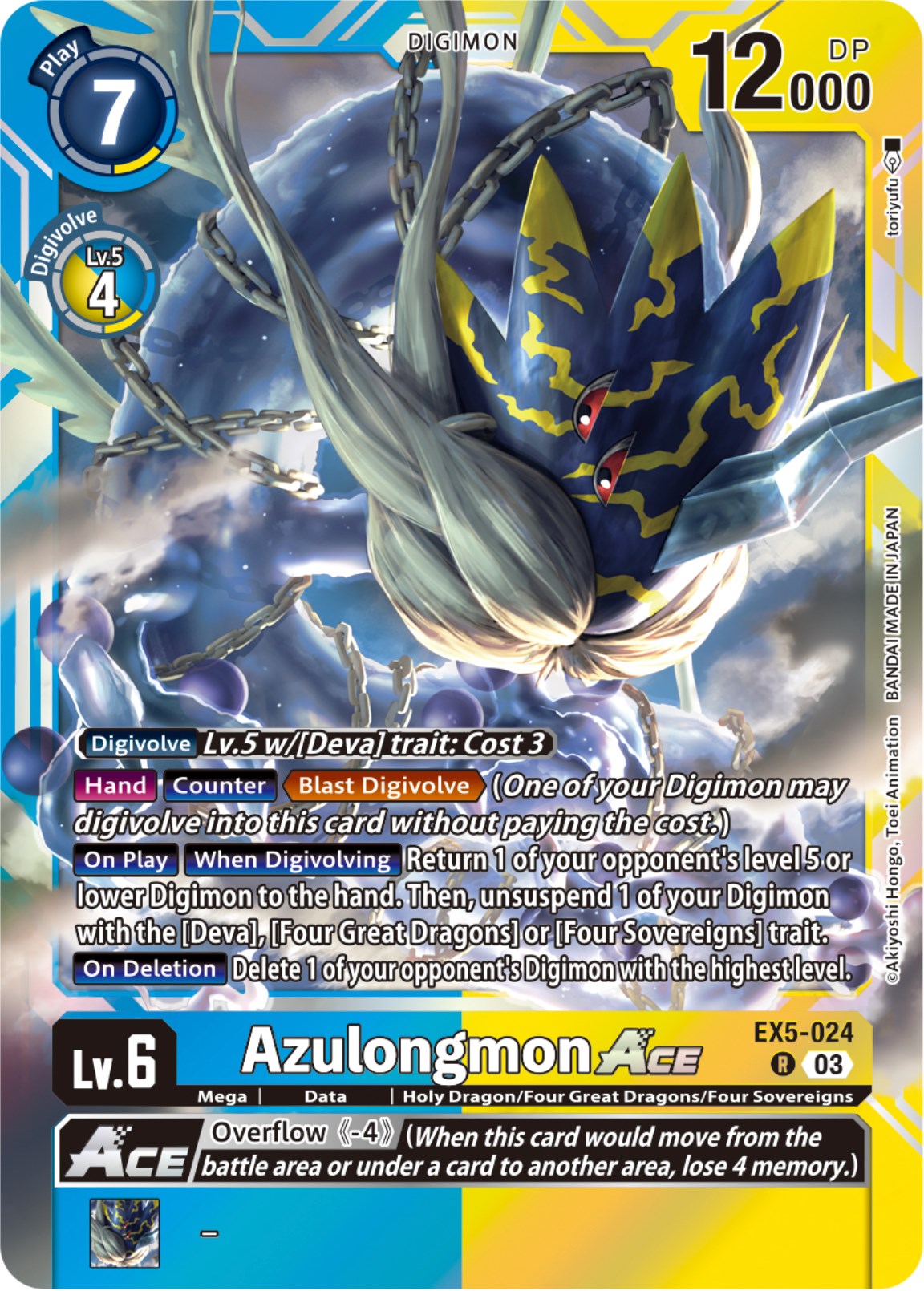 Azulongmon Ace [EX5-024] [Animal Colosseum] | The Gaming-Verse