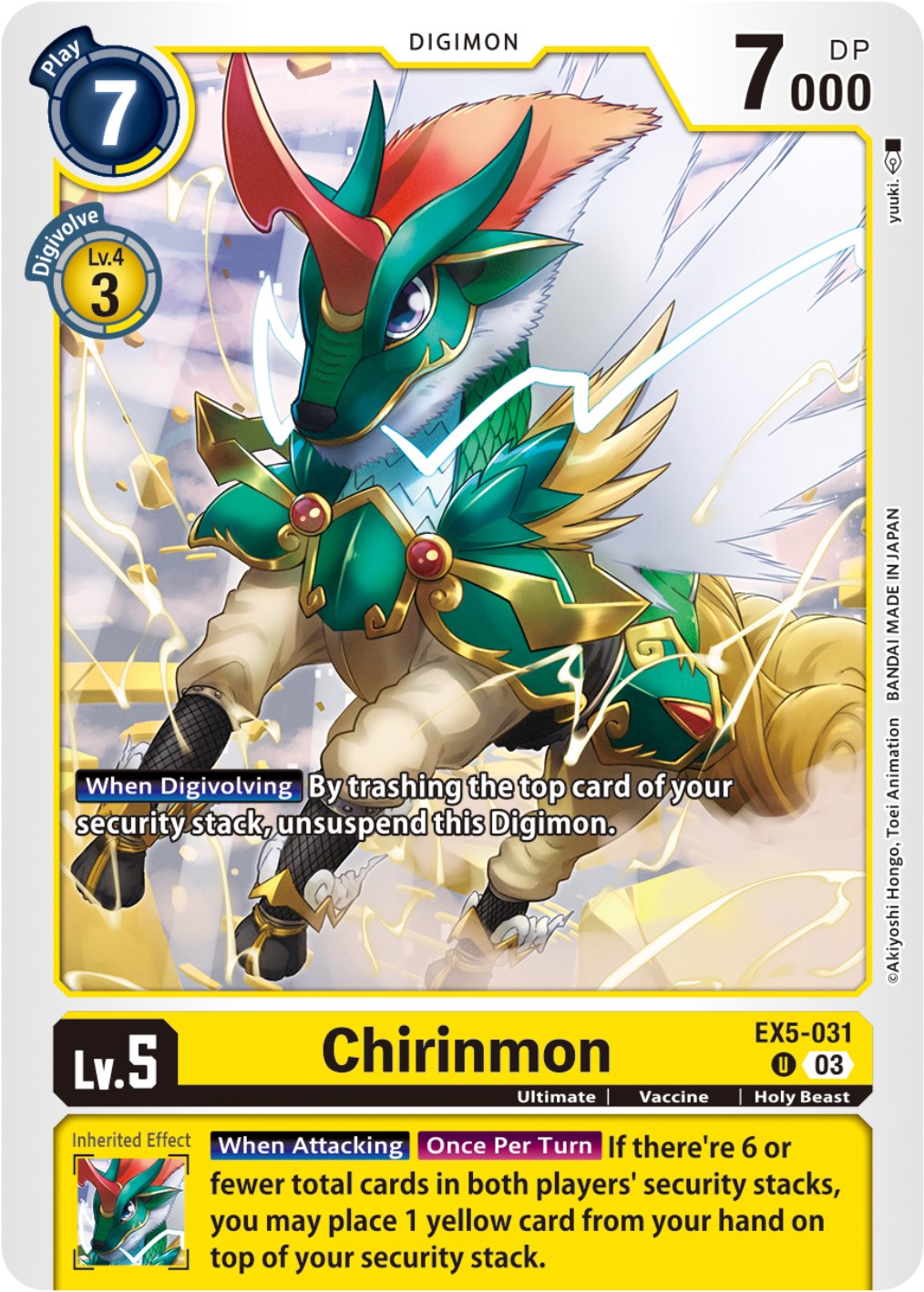 Chirinmon [EX5-031] [Animal Colosseum] | The Gaming-Verse