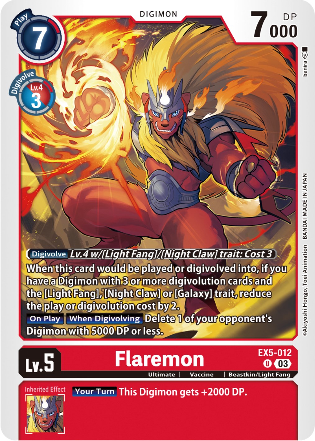 Flaremon [EX5-012] [Animal Colosseum] | The Gaming-Verse