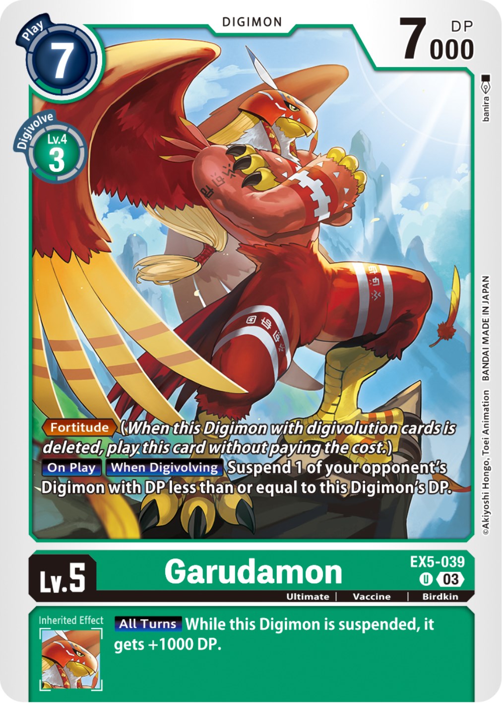 Garudamon [EX5-039] [Animal Colosseum] | The Gaming-Verse