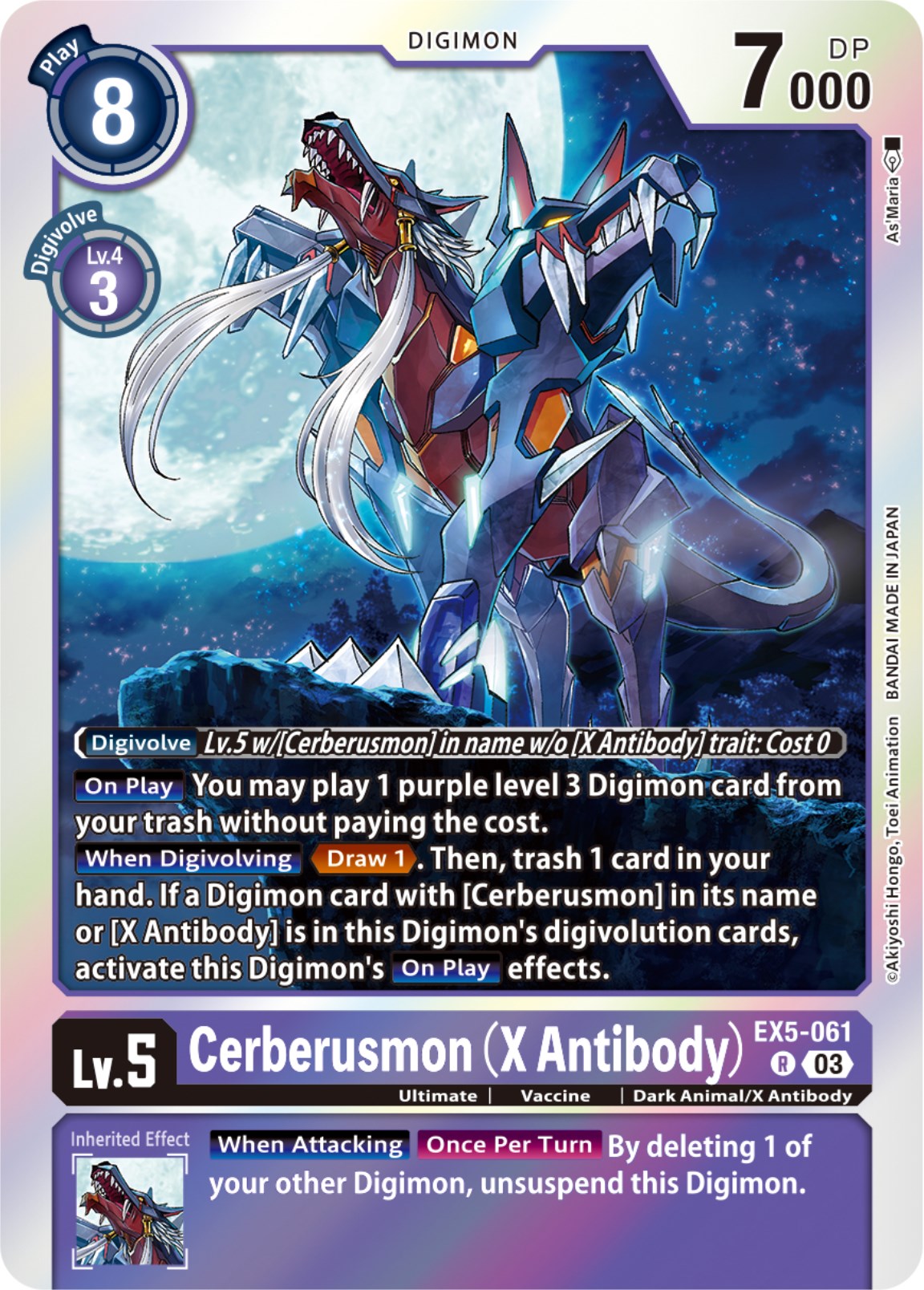 Cerberusmon (X Antibody) [EX5-061] [Animal Colosseum] | The Gaming-Verse