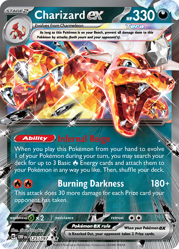 Charizard ex (125/197) [Scarlet & Violet: Obsidian Flames] | The Gaming-Verse