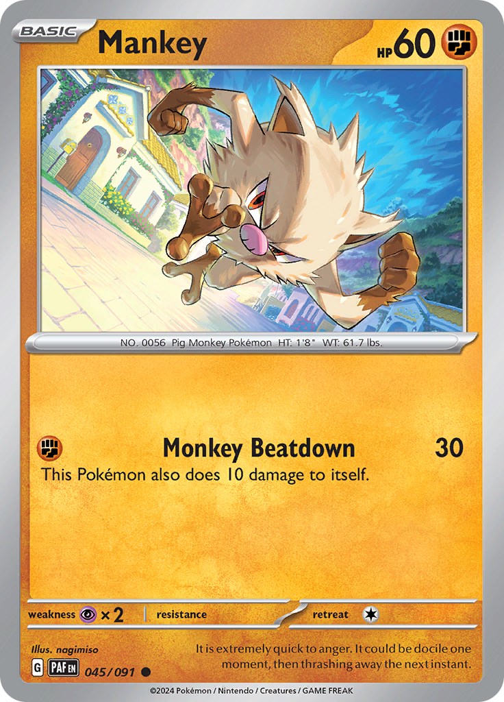 Mankey (045/091) [Scarlet & Violet: Paldean Fates] | The Gaming-Verse