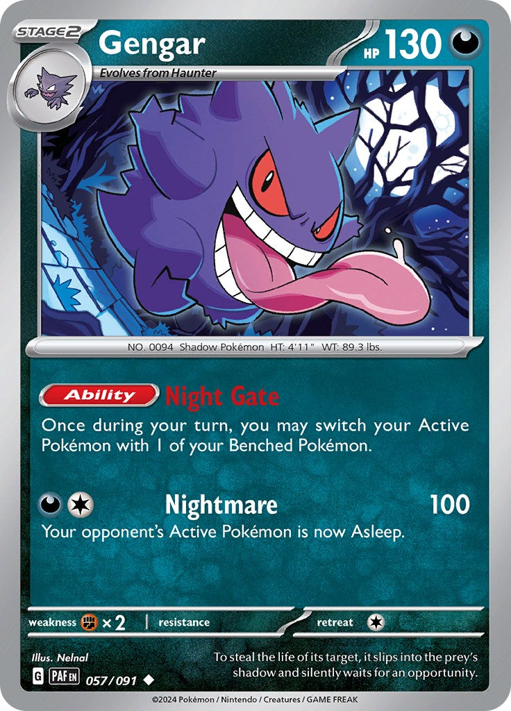 Gengar (057/091) [Scarlet & Violet: Paldean Fates] | The Gaming-Verse