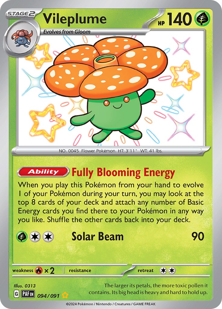 Vileplume (094/091) [Scarlet & Violet: Paldean Fates] | The Gaming-Verse