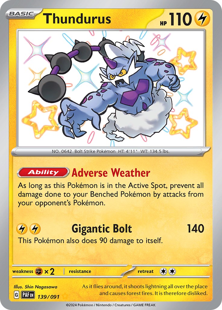 Thundurus (139/091) [Scarlet & Violet: Paldean Fates] | The Gaming-Verse