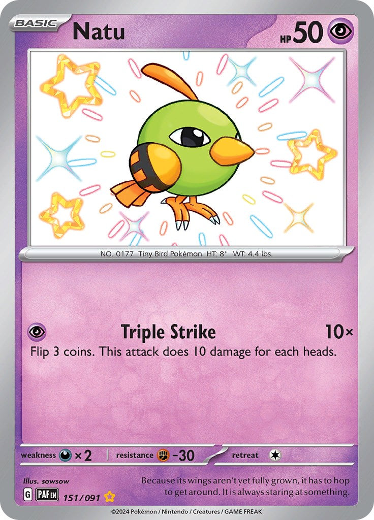 Natu (151/091) [Scarlet & Violet: Paldean Fates] | The Gaming-Verse