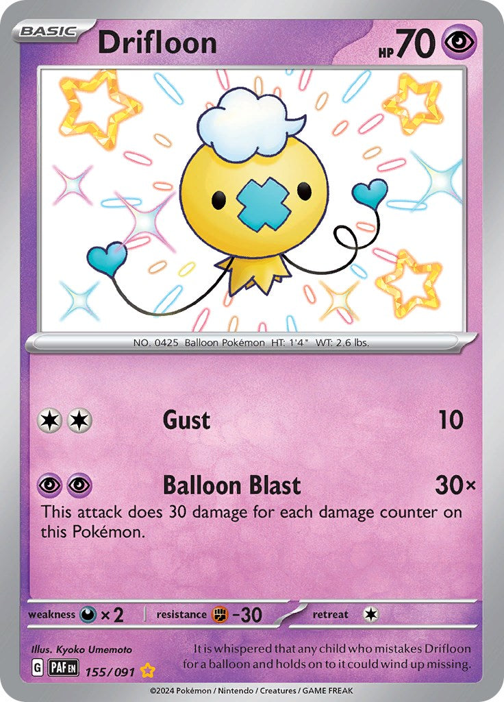 Drifloon (155/091) [Scarlet & Violet: Paldean Fates] | The Gaming-Verse