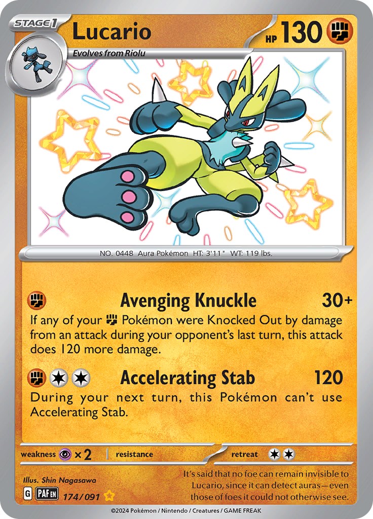 Lucario (174/091) [Scarlet & Violet: Paldean Fates] | The Gaming-Verse