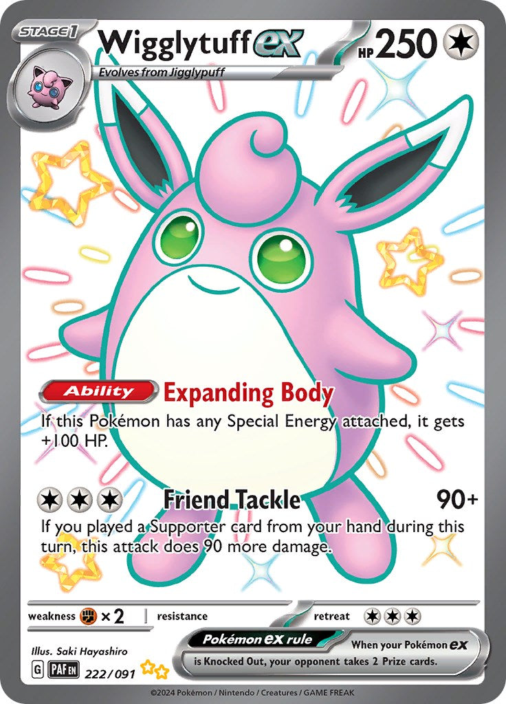 Wigglytuff ex (222/091) [Scarlet & Violet: Paldean Fates] | The Gaming-Verse