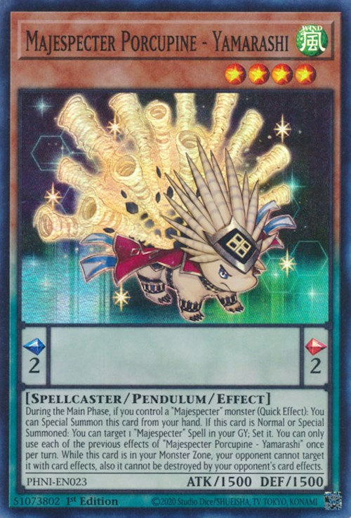 Majespecter Porcupine - Yamarashi [PHNI-EN023] Super Rare | The Gaming-Verse