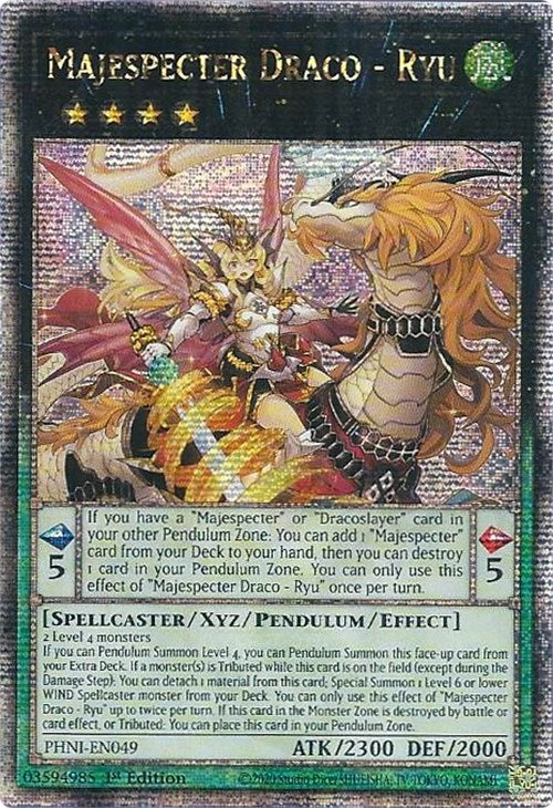 Majespecter Draco - Ryu [PHNI-EN049] Quarter Century Secret Rare | The Gaming-Verse