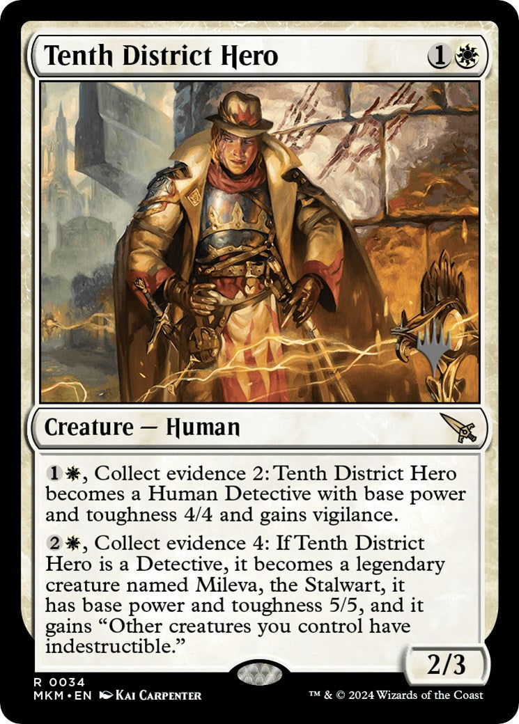 Tenth District Hero (Promo Pack) [Murders at Karlov Manor Promos] | The Gaming-Verse