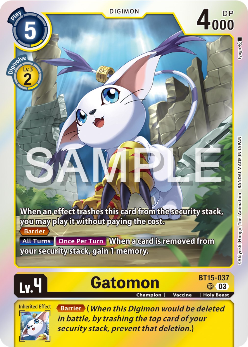 Gatomon [BT15-037] [Exceed Apocalypse] | The Gaming-Verse