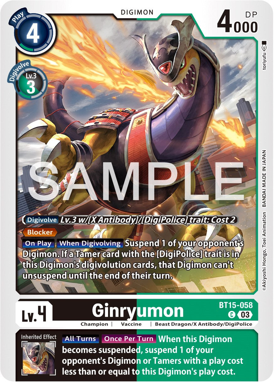 Ginryumon [BT15-058] [Exceed Apocalypse] | The Gaming-Verse