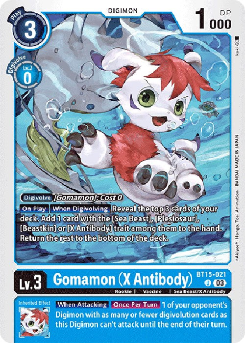 Gomamon (X Antibody) [BT15-021] [Exceed Apocalypse] | The Gaming-Verse