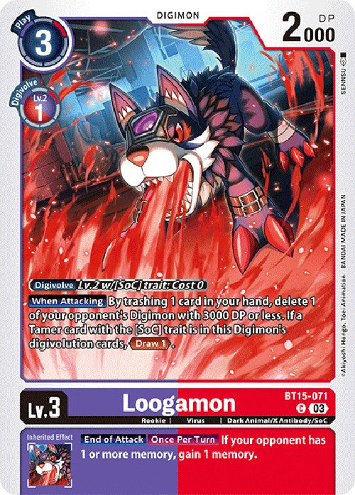 Loogamon [BT15-071] [Exceed Apocalypse] | The Gaming-Verse