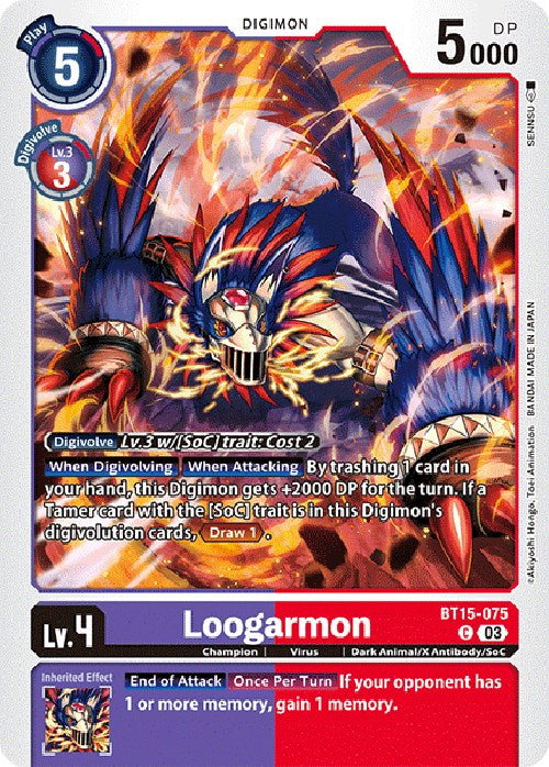 Loogarmon [BT15-075] [Exceed Apocalypse] | The Gaming-Verse